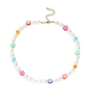 flora - collier perle fleur