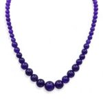 marina - collier perle bleu marine