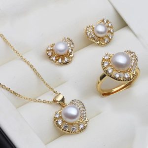 parure perle blanche