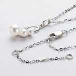 pendentif en perle de culture blanche