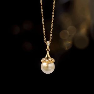 perle de culture blanche pendant