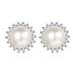 perle de culture en boucle d'oreille