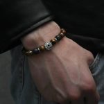 perles en lave et œil de tigre pour collier et bracelet