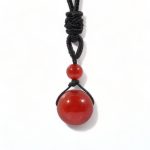 ruby - collier 1 perle rouge