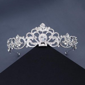 diadème strass argentée