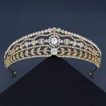 diadème zircon dorée