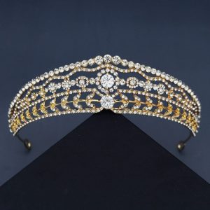 diadème zircon dorée